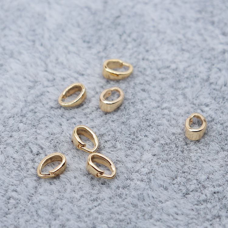 Bộ 10 Khóa Đồng 14K Màu Vàng Kim Dùng Làm Trang Sức diy