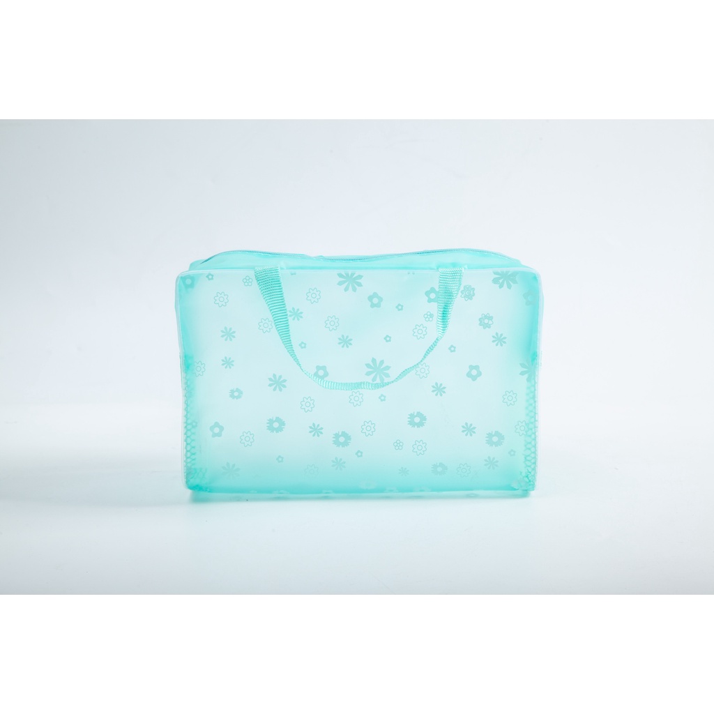 1 Túi pvc Trong Suốt Đựng Đồ Trang Điểm Chống Nước Có Khóa Kéo Cho Nữ