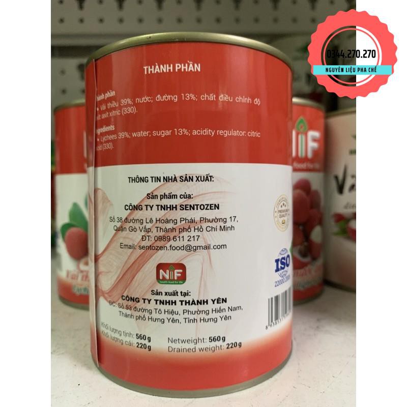 Vải ngâm đường đóng lon NIF | BigBuy360 - bigbuy360.vn