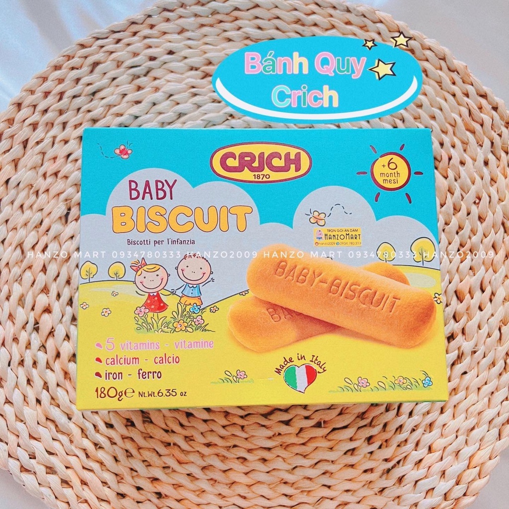 Bánh ăn dặm cho bé CRICH BABY BISCUIT 6m+
