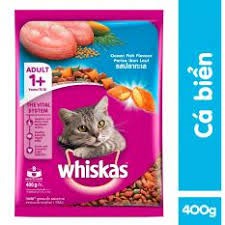 Thức ăn hạt khô mèo lớn whiskas 400g