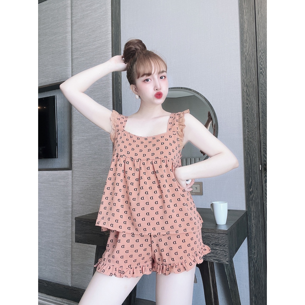 Đồ bộ pijama Mango Ren tầng form đùi tiểu thư dễ thương ( form dưới 60kg)