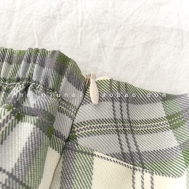 (Có Sẵn) Chân váy dài midi kẻ caro - Eo cao có chun (video tự quay) | BigBuy360 - bigbuy360.vn