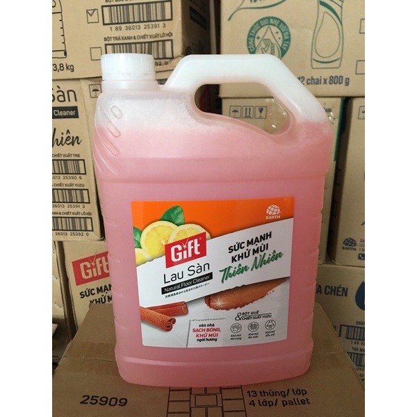 Nước Lau Sàn Gift Natural  . Can 3.8kg Siêu tiết kiệm