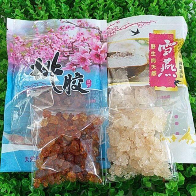Combo nhựa đào, tuyết yến, bồ mễ loại thượng hạng ( 100g/loại)