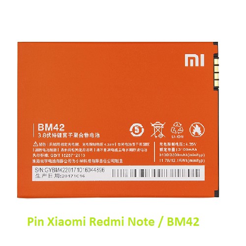 Pin Xiaomi Redmi Note 1 ( BM42 ) - Thay thế