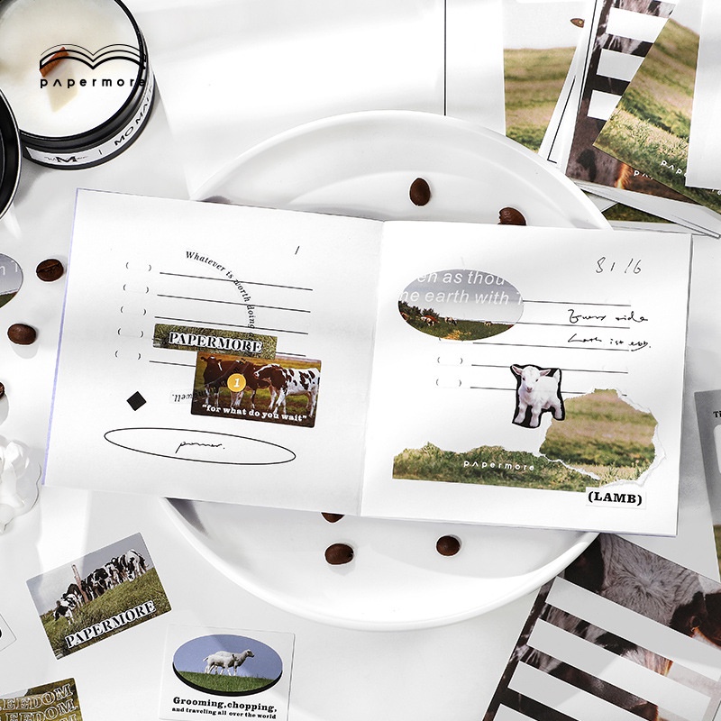 Set 40 miếng dán và giấy ghi chú trang trí sổ tay ghi kế hoạch tùy chọn họa tiết