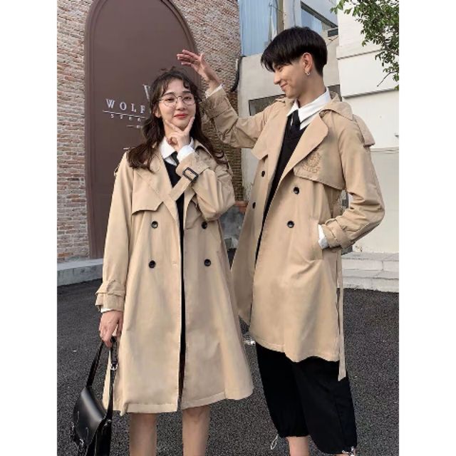 [Order] Áo khoác kaki măng tô đôi nam nữ Ulzzang