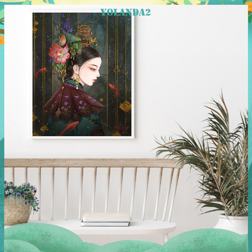 Tranh Thêu Chữ Thập DIY 11CT Hình Cô Gái Xinh Đẹp