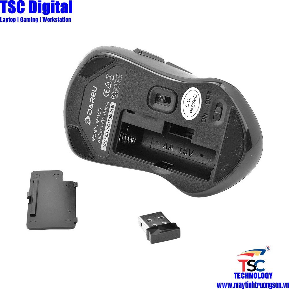 Chuột không dây DAREU LM115G Black