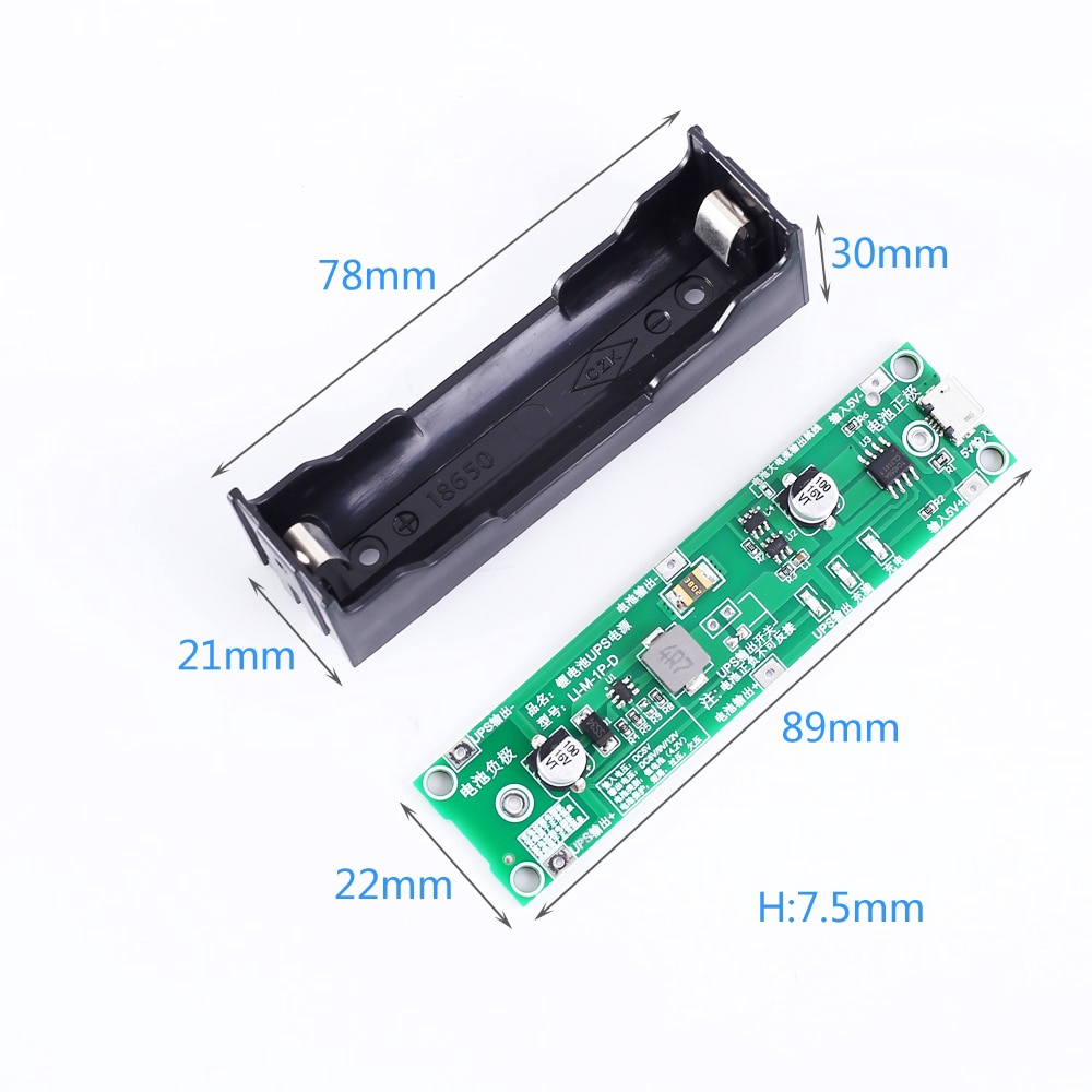 UPS Power Supply Battery Charging Board 18650 Lithium Charger Protection Boost Converter Step UP Module 5V 1A 2A