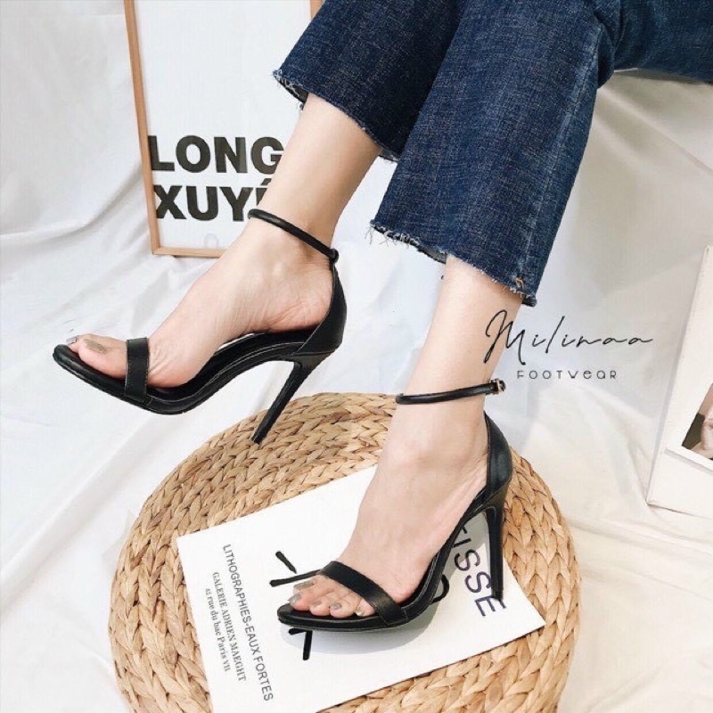 Sandal Giày Cao Gót Nữ Gót Nhọn Quai Mảnh Mới Hót