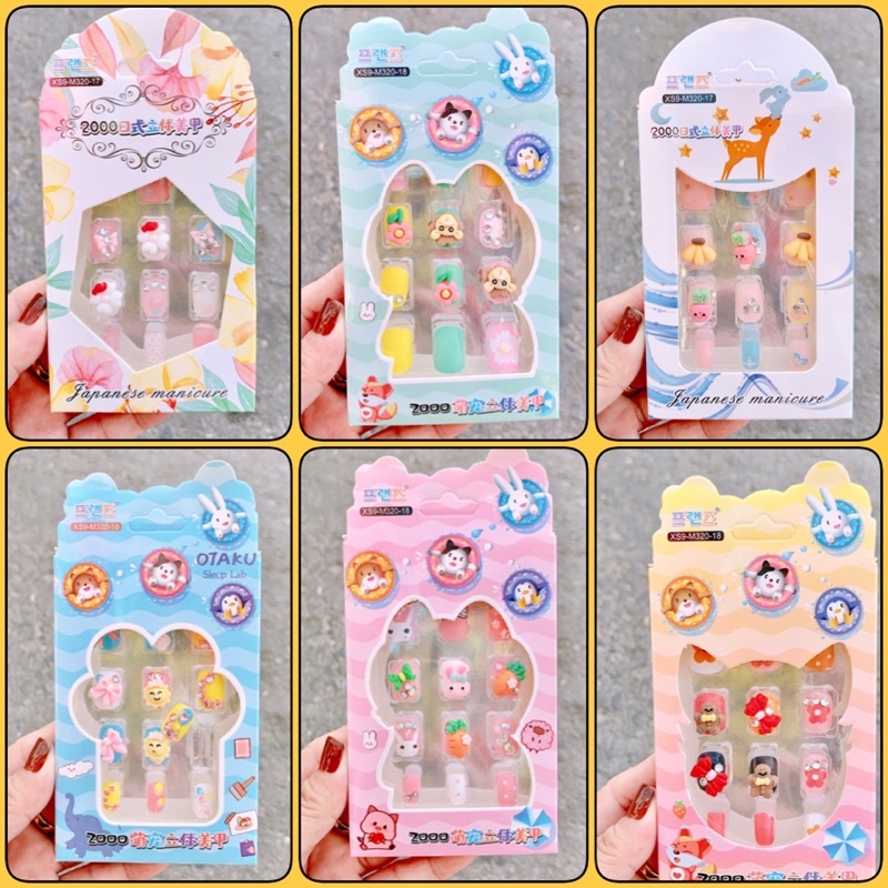 Hộp Nail Box Gắn Charm, Hộp Nail Box Kèm Sơn Móng Tay xinh lung linh cho bé gái