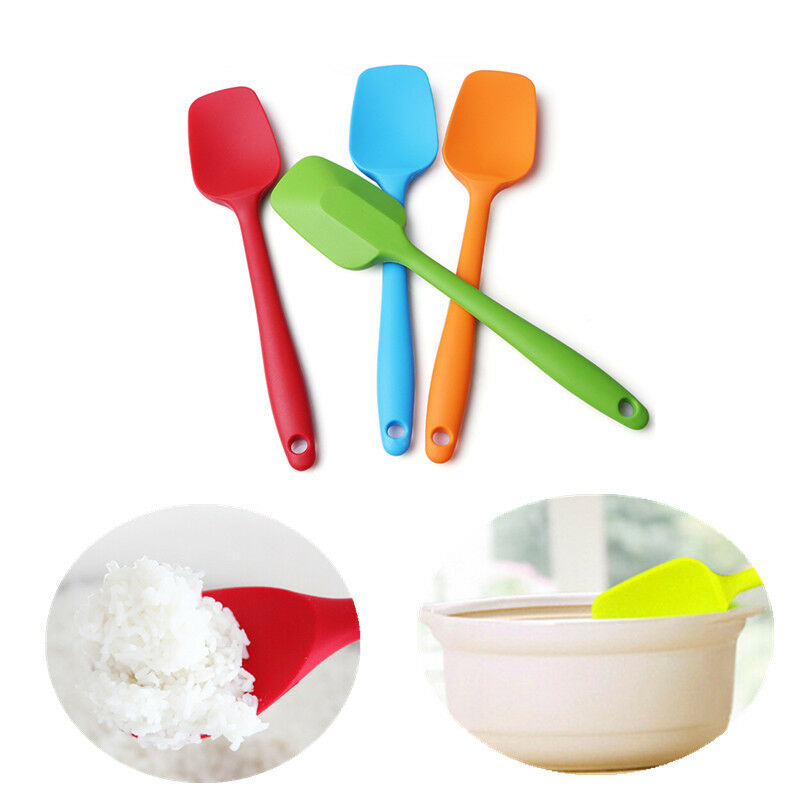 Muỗng silicon khuấy bột làm bánh màu sắc ngẫu nhiên