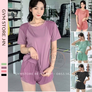Bộ Đồ Tập Gym Tập Yoga Nữ ❤️𝐑𝐄̉ Đ𝐄̣𝐏❤️ Bộ Đồ Thể Thao Nữ chạy bộ vải thun lạnh co giãn thoáng mát 𝐆𝐘𝐌𝐒𝐓𝐎𝐑𝐄 066