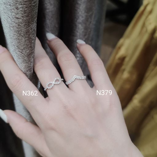 Nhẫn nữ bạc Ý S925 MiASJ N379 nhẫn kiểu đẹp trend thời trang