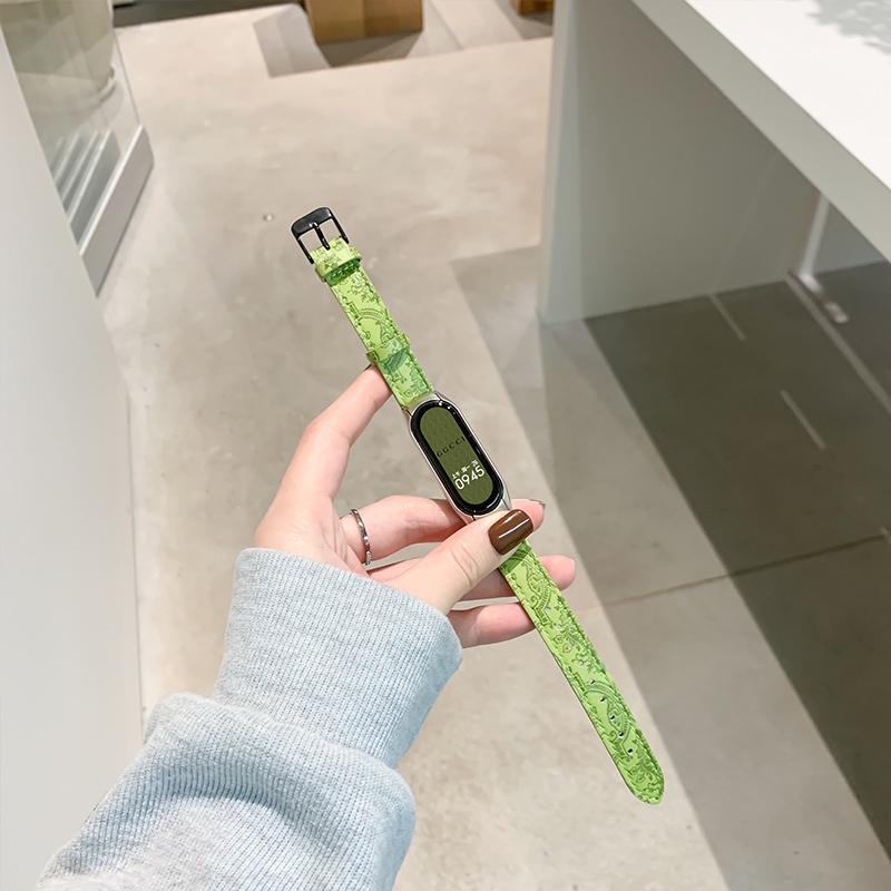 Dây Đeo Tay Thay Thế Bằng Da Thời Trang Cho Xiaomi Mi Band 6 5 4 3 Mi Band 5