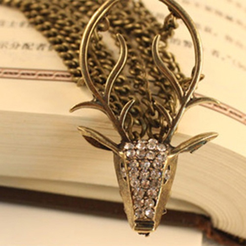 Vòng đeo tay thiết kế hình đầu hươu thời trang cá tính