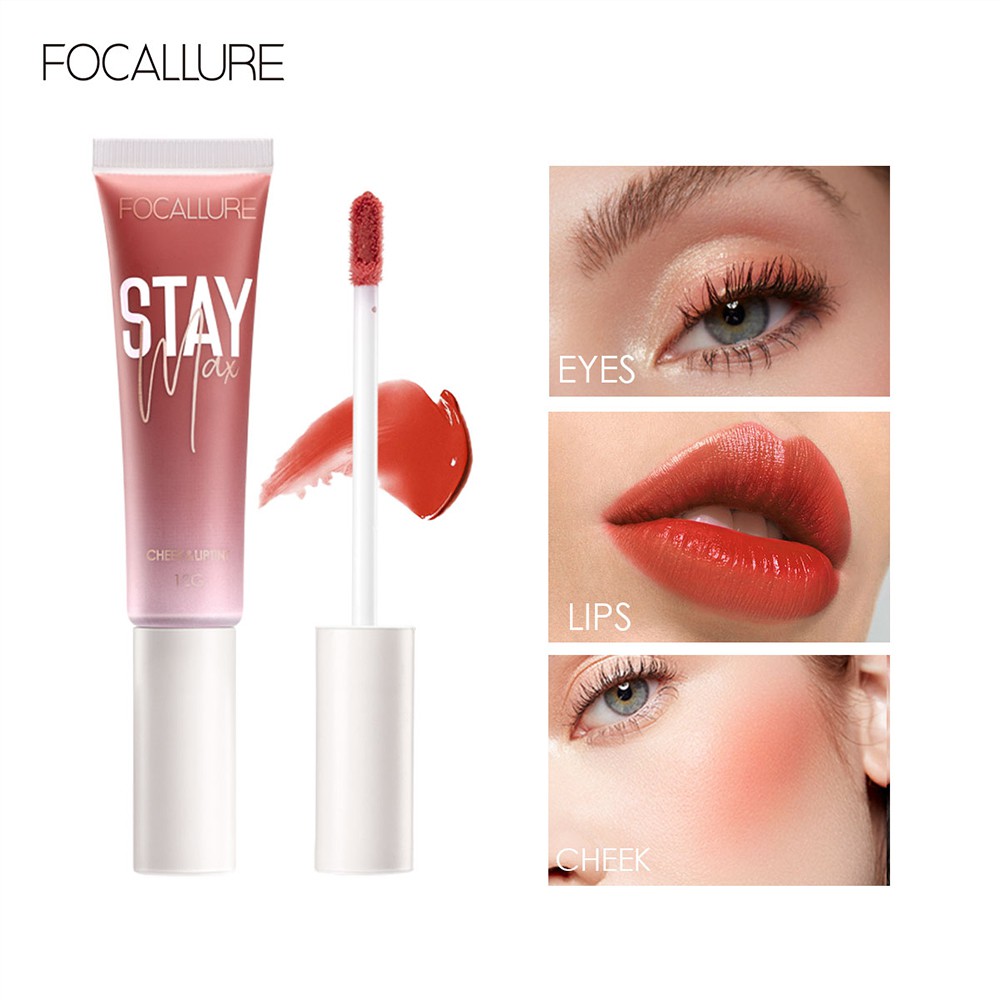 【BooBoom】 Focallure STAYMAX Long Lasting MOISTURIZING Non-stick Lip &amp; Cheek Tint Lip Care