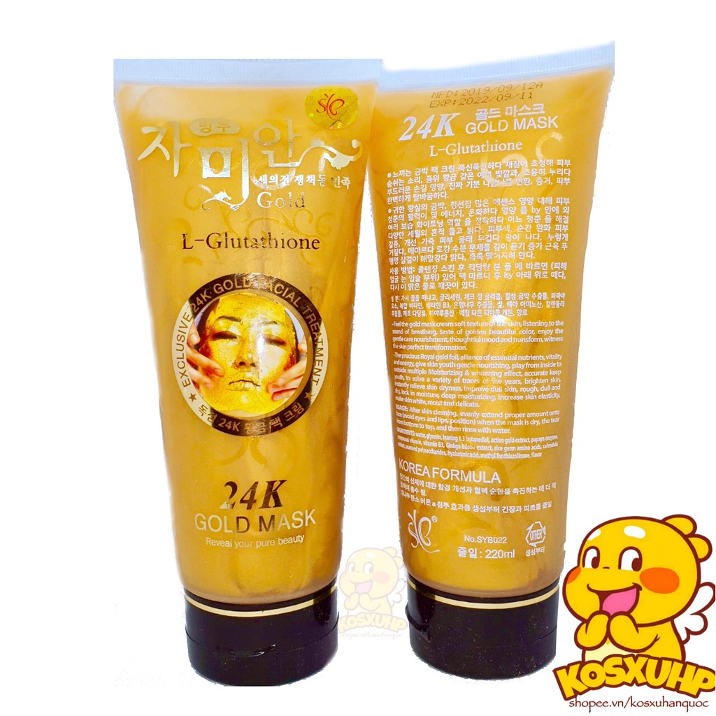 ( Xả Kho ) Mặt nạ lột vàng 24k Gold Mask L-Glutathione 220m