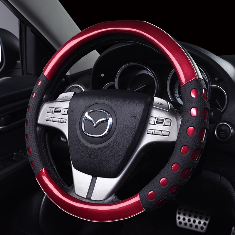 Bao Da pu Bọc Vô Lăng Xe Hơi Mazda 2 3 6 Axela Atenza Demio CX-3 CX-4 CX-5 CX5 CX 5 CX-7 CX-9