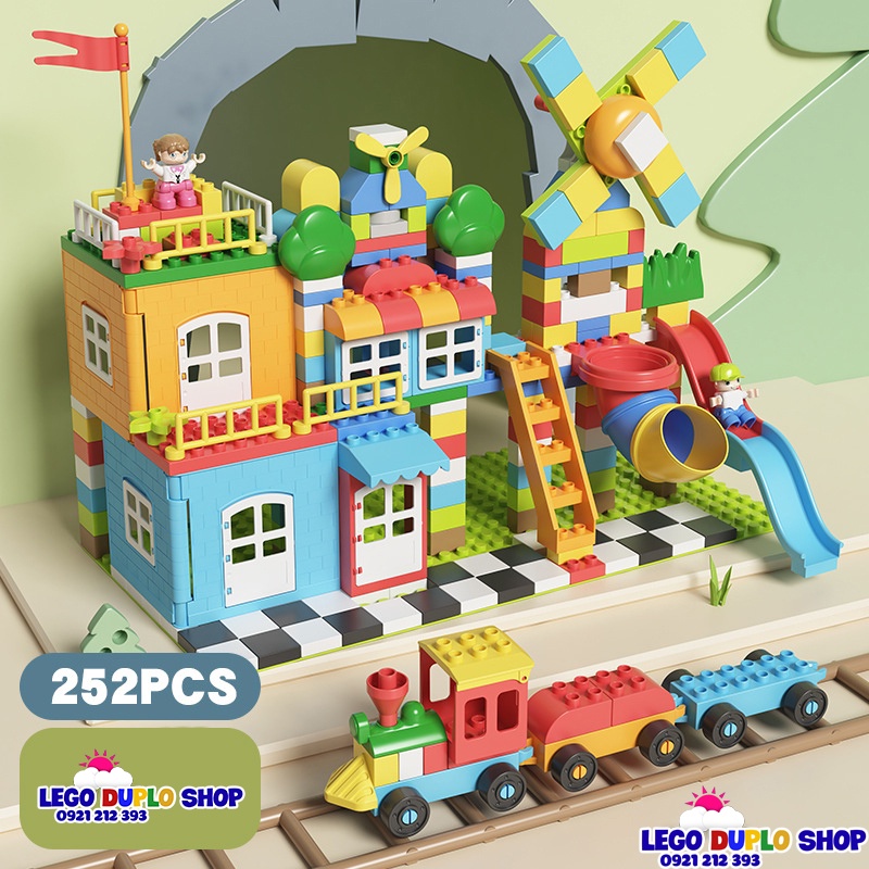 🌈 Bộ Đồ Chơi Lego Duplo Lâu Đài Cối Xay Gió 252 Chi Tiết