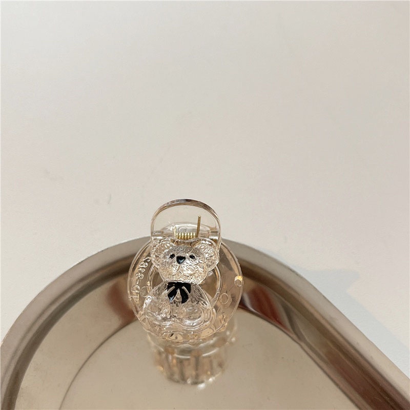 Kẹp Tóc Mái Bằng resin Họa Tiết Gấu Hoạt Hình Phong Cách Retro