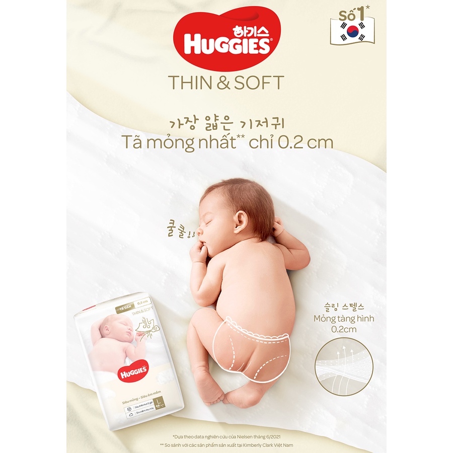 (Mã CHIPHUGGI giảm -8%)Tã Dán/Quần Huggies Cao Cấp Platium Nature Made/Thin Soft size NB60/S82/M64/L54/XL44/M58/L44/XL38