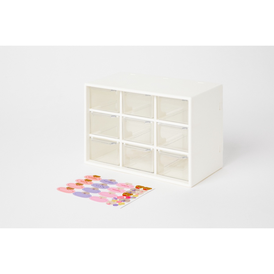 Tủ Nhỏ ARTBOX Có 9 Ngăn Kéo Nhỏ Gọn Màu Trắng