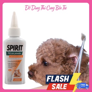 Bột nhổ lông tai dịu nhẹ spirit cho chó mèo 50g - bột nhổ lông, vệ sinh tai cho thú cưng