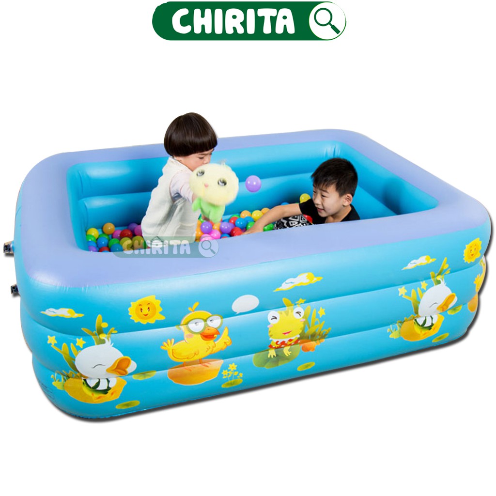 Hồ Bơi 3 Tầng 150cm - Bể Bơi Cho Bé + Tặng Bộ Vá Phao Cao Cấp, Phao Bơi Cho Bé CHIRITA