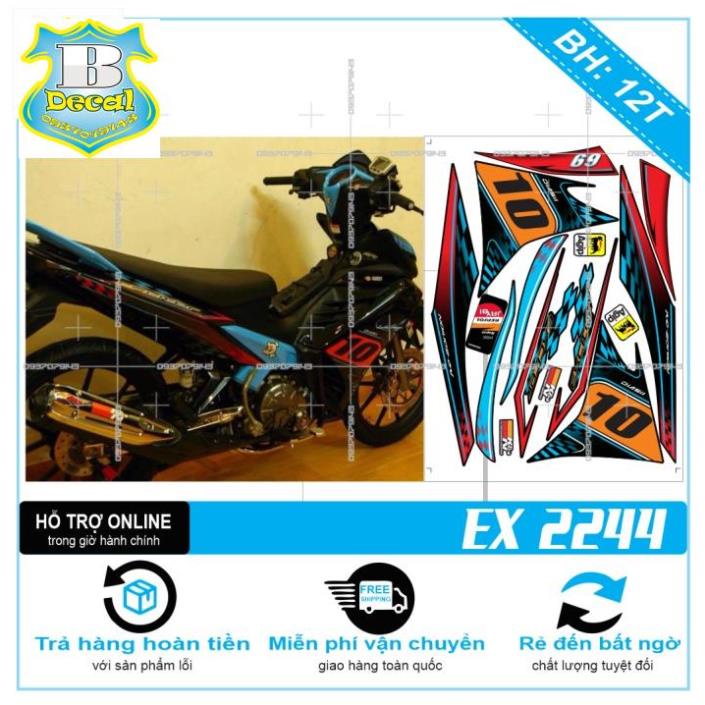 ( Quí khách vui lòng mang ra tiệm cho thợ dán ) Tem EX 2011 SỐ 10 CHẾ MÀU [Bi Decal]