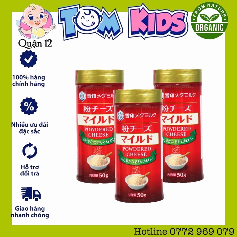 Bột phô mai rắc Meg 50g Nhật Bản Thơm Ngon Cho Bé ( Date 2/2023)
