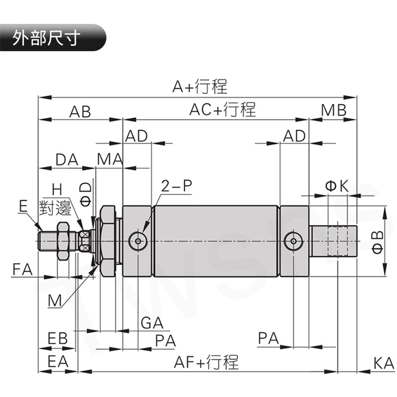 Xi lanh khí nén mal 25*25 * 50 *75 *100*125 *150 *200 *250 *300