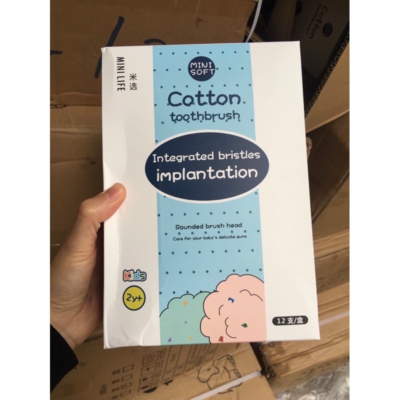 Bàn chải đánh răng cotton trẻ em siêu mềm