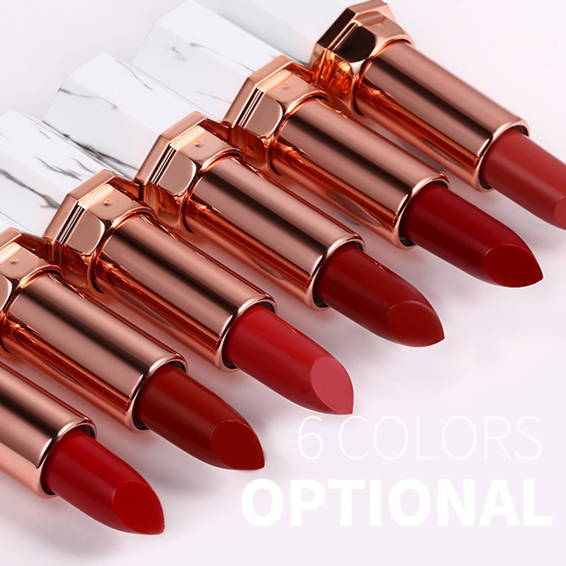 [Hàng mới về] Son môi trang điểm dưỡng ẩm lâu trôi không phai màu họa tiết đá cẩm thạch nhẹ và sang trọng | BigBuy360 - bigbuy360.vn