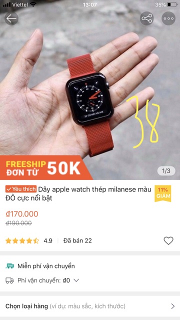 Combo dây đồng hồ Apple Watch khách đặt