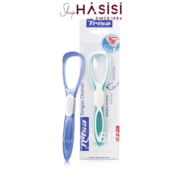 Cạo Lưỡi Nhựa TRISA - Double Action Tongue Cleaner