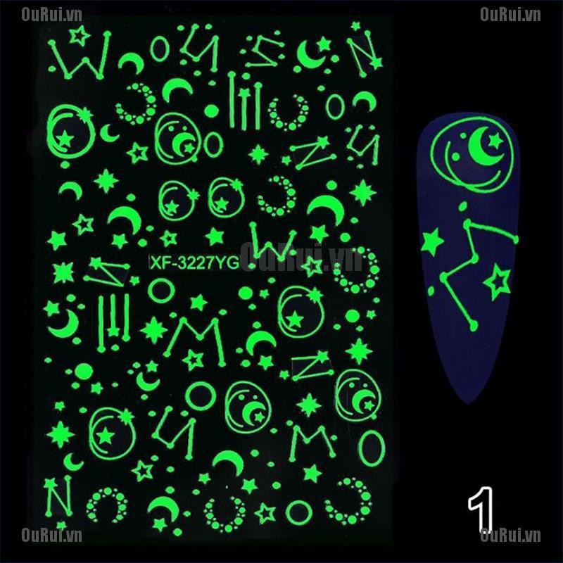 Miếng Dán 3d Phát Sáng Trang Trí Halloween Độc Đáo