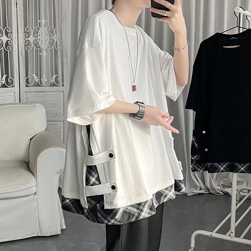Áo Thun Cổ Tròn Tay Ngắn Dáng Rộng Màu Sắc Đơn Giản Thời Trang Mùa Hè Dành Cho Nam Giới 2022