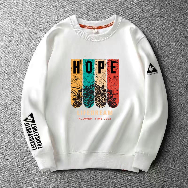 Áo Thun Nam Dài Tay Cổ Tròn Plus Size In Họa Tiết Thời Trang Thu Đông