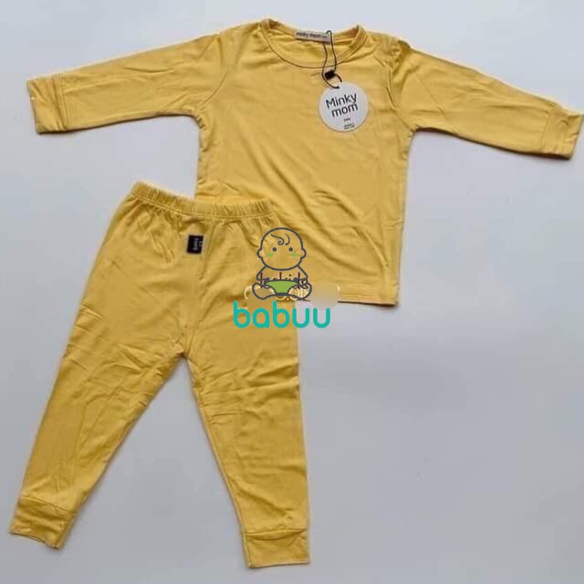 Bộ Dài Tay Thun Lạnh MINKY MOM Cho Bé Gái Bé Trai 0 1 2 3 4 5 6 Tuổi Vải Thun Lạnh-Quần Áo Trẻ Em Dài Tay-Đồ Bộ Cho Bé