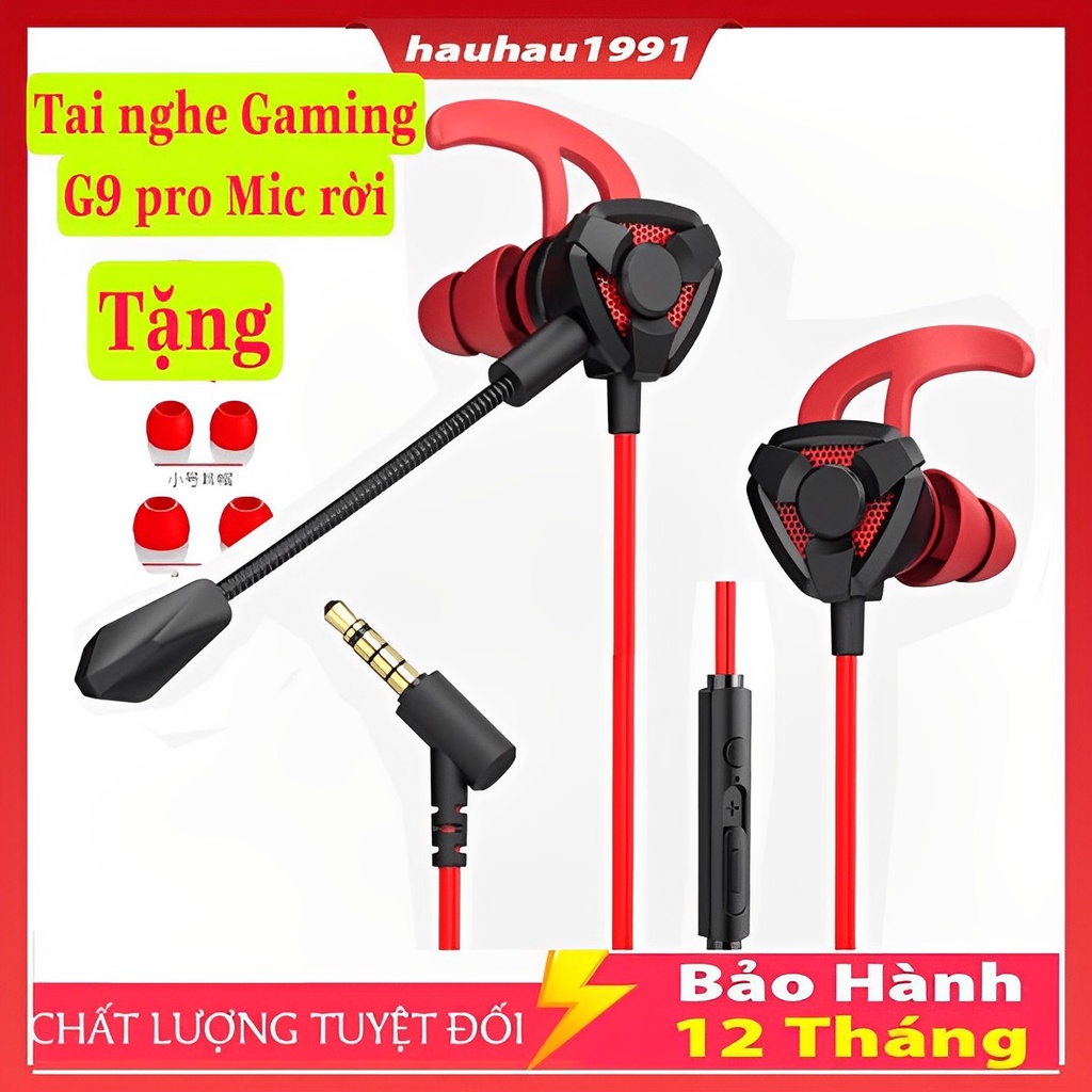 Tai nghe gaming G9 có mic cho điện thoại/pc chơi game PUBG mobile/FF/ROS/tốc chiến, Nghe Nhạc cực Hay, Đàm Thoại Rõ Nét