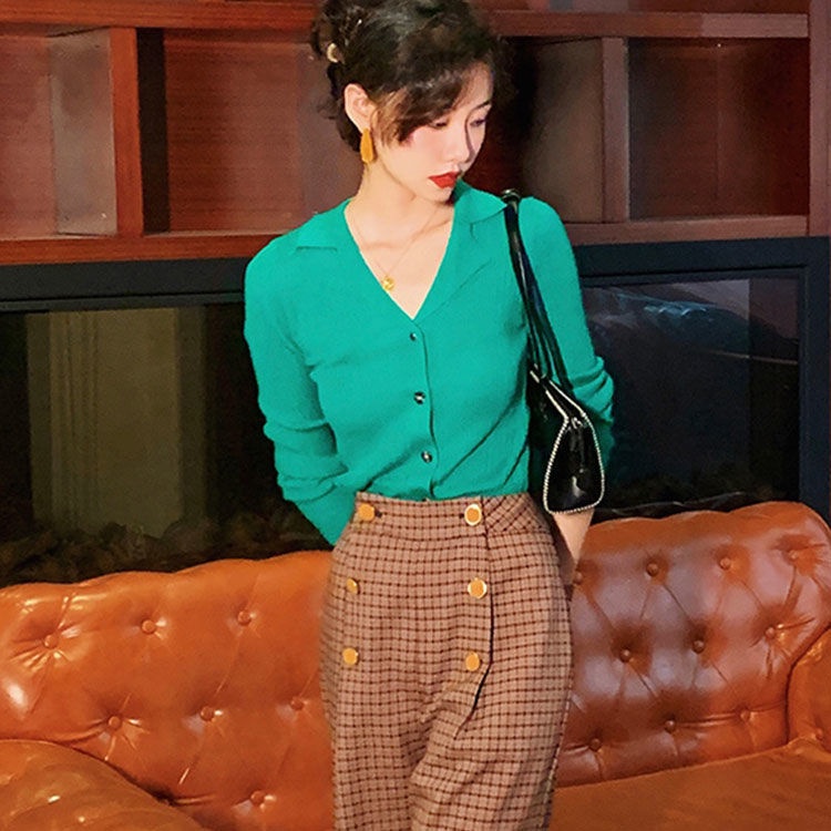 Bán Chạy!F &amp; X 2022 Áo Khoác Cardigan Dệt Kim Tay Dài Màu Trơn Phong Cách Hàn Quốc Dễ Phối Đồ Cho Nữ