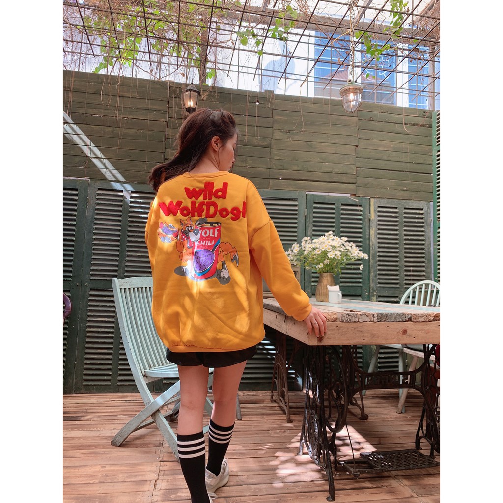 [HD35] Áo Sweater Nỉ Bông Ulzzang Nữ Form Rộng Tay Bồng Kiểu Dáng Hàn Quốc - Liti shop