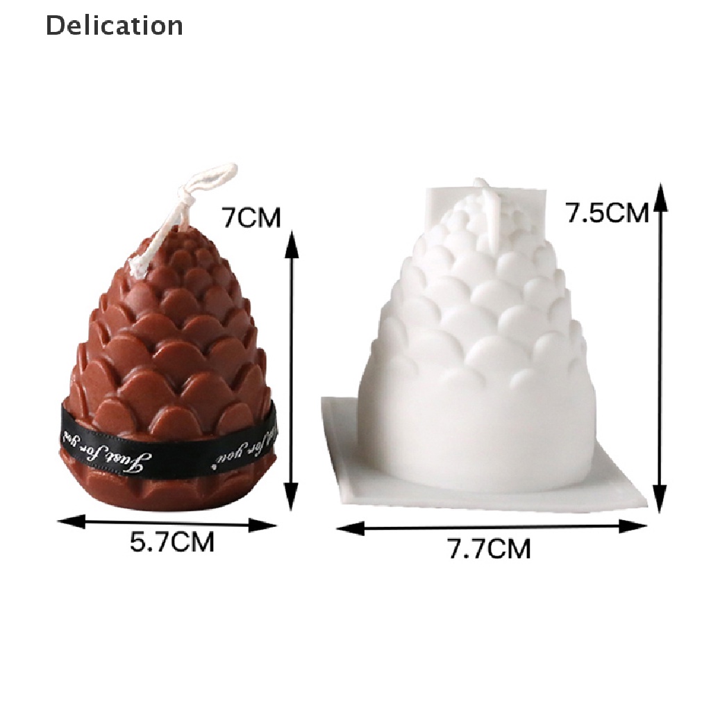 Khuôn silicon làm nến/ sáp tạo hình nón thông 3D DIY