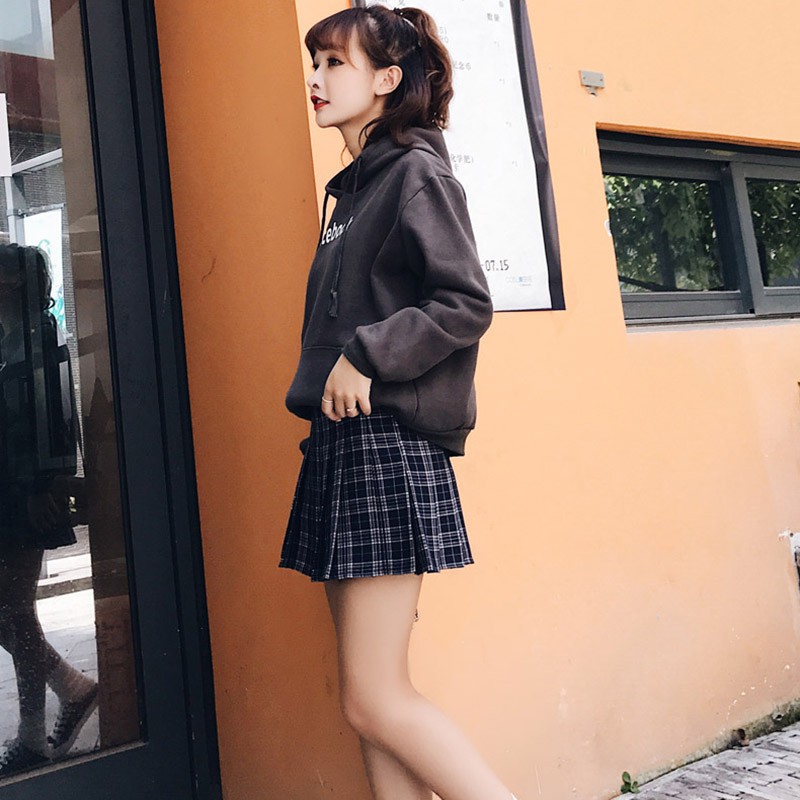 FREESHIP ĐƠN 99K_ Chân váy lưng cao gấp nếp kẻ caro | BigBuy360 - bigbuy360.vn