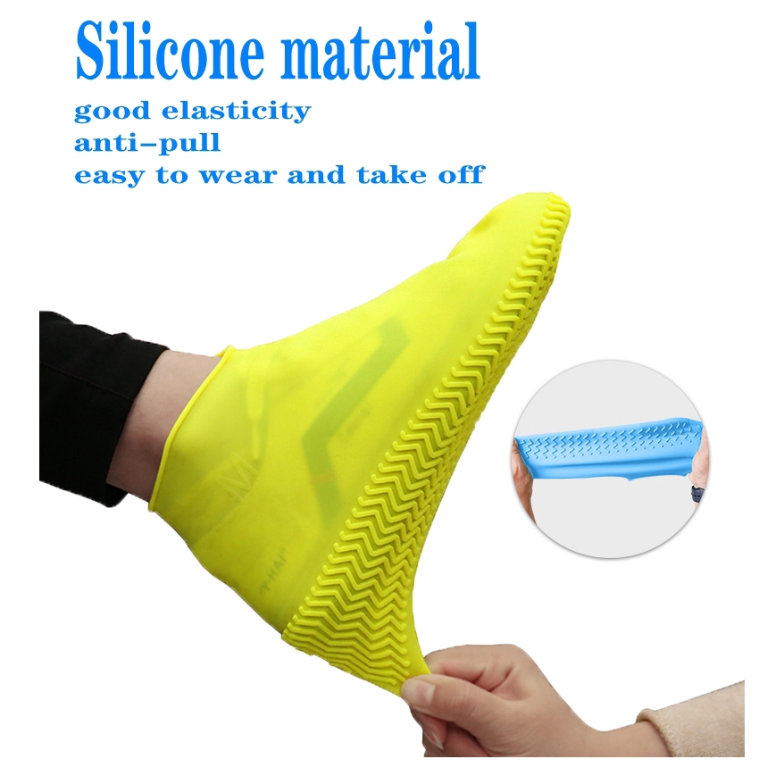 Set 2 vỏ bọc giày Silicone đi mưa chống nước chống trượt chất lượng cao