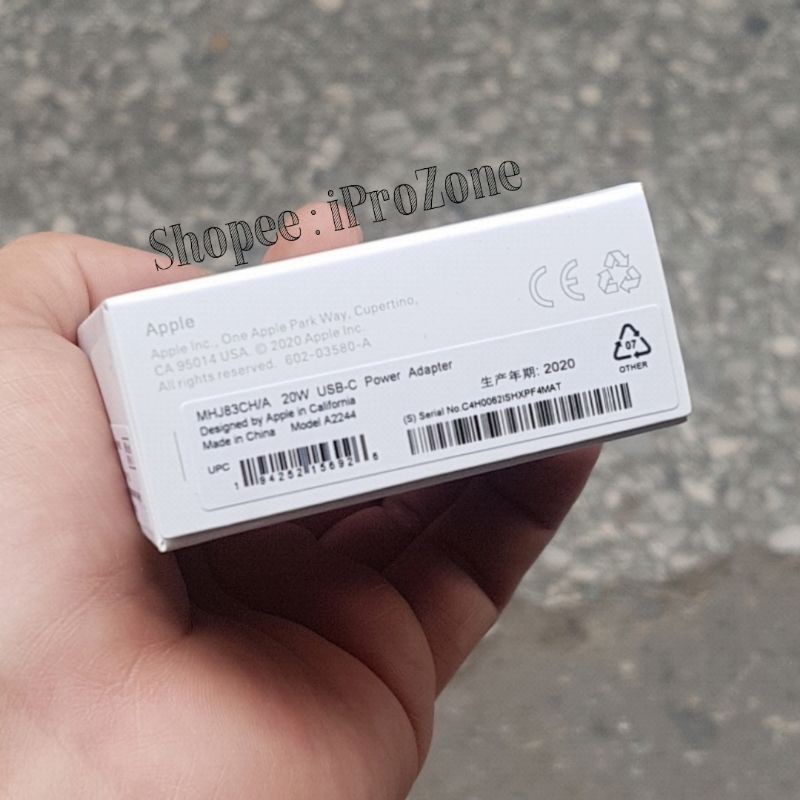 Củ sạc nhanh 20W zin chính hãng Apple cho iPhone 11/ 11 pro/ 11 Promax / 12 / 12 mini / 12 Pro / 12 Promax