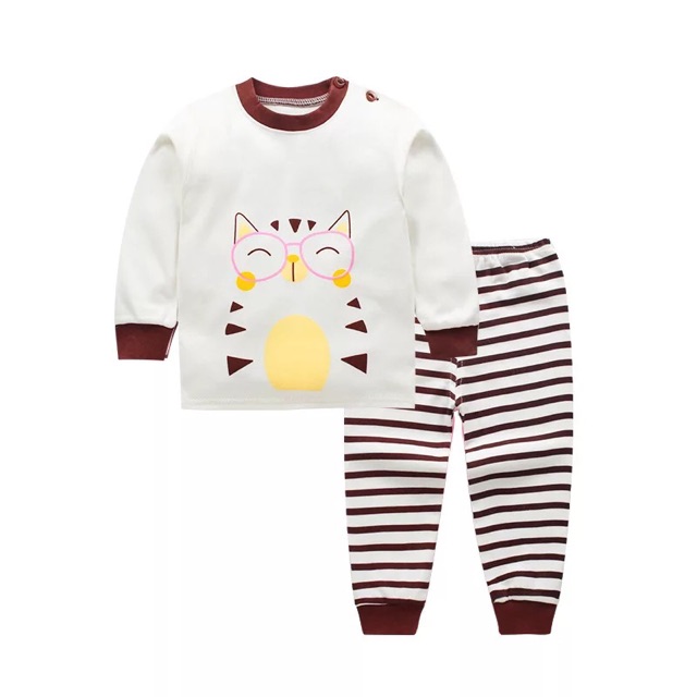 Bộ cotton thu đông cho bé